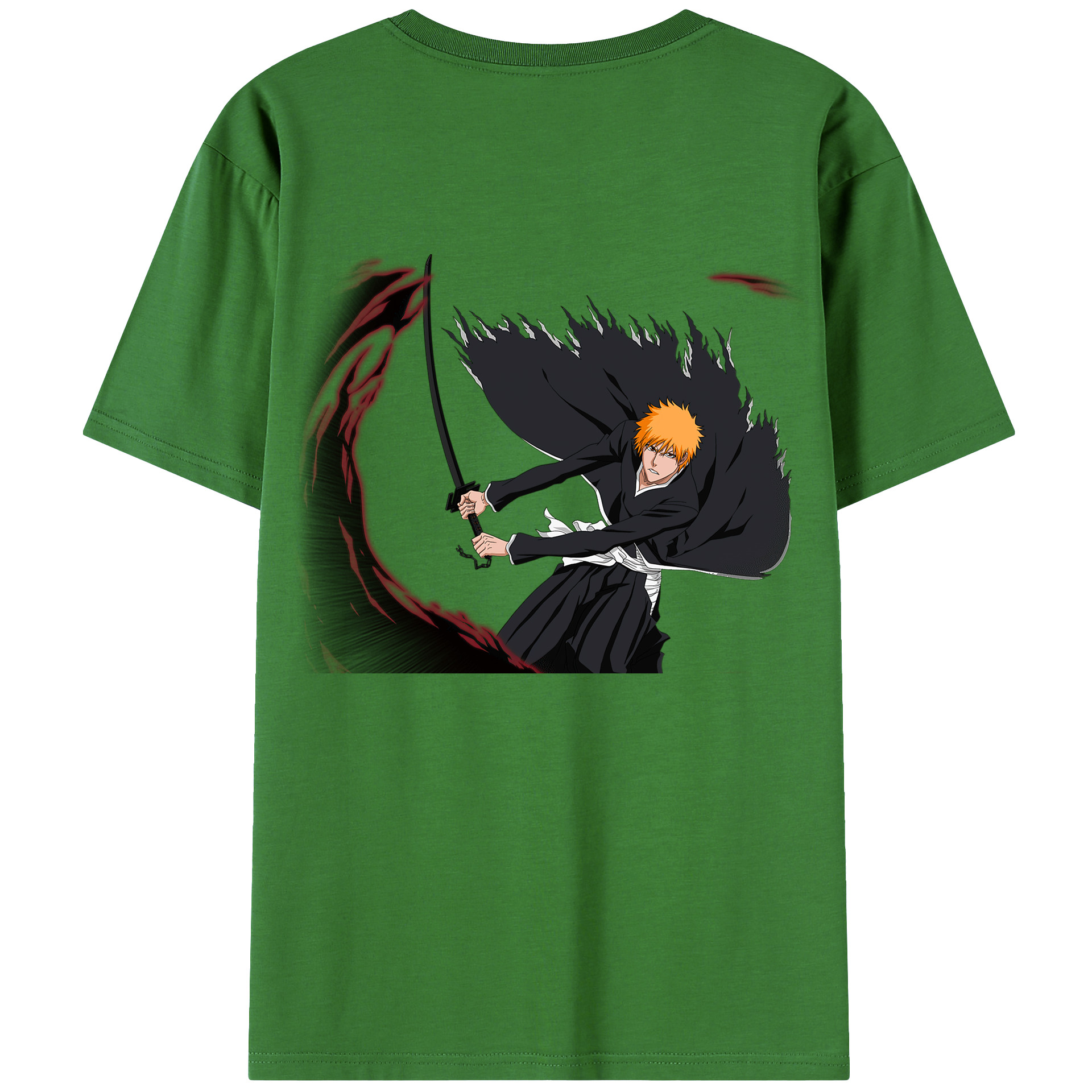 （画像用） ブリーチ 黒崎一護（くろさき いちご）BLEACH Kurosaki Ichigo レディース半袖Tシャツ(バックプリント)